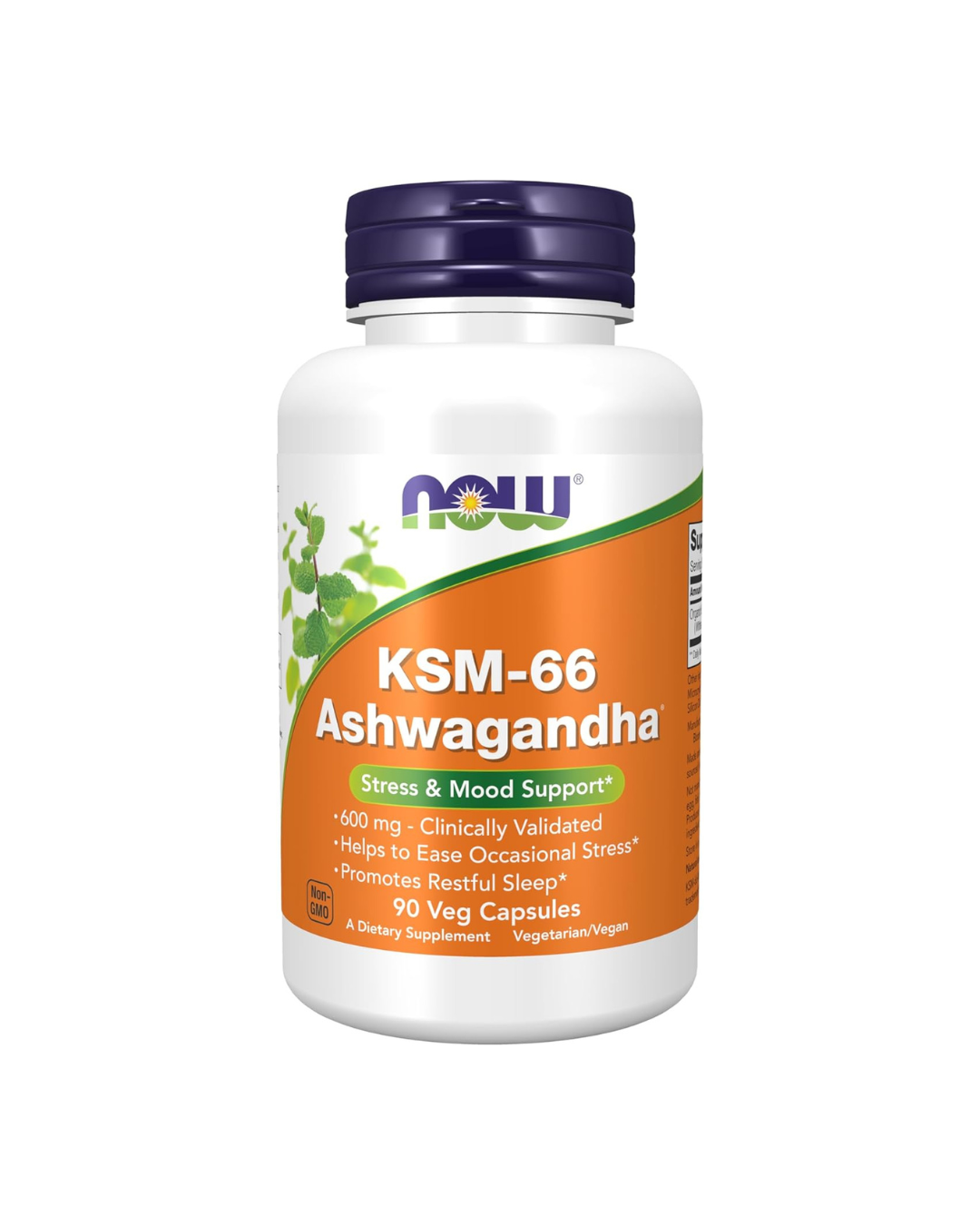 Now Supplements KSM-66 Ashwagandha® 600mg 90 Veg Caps