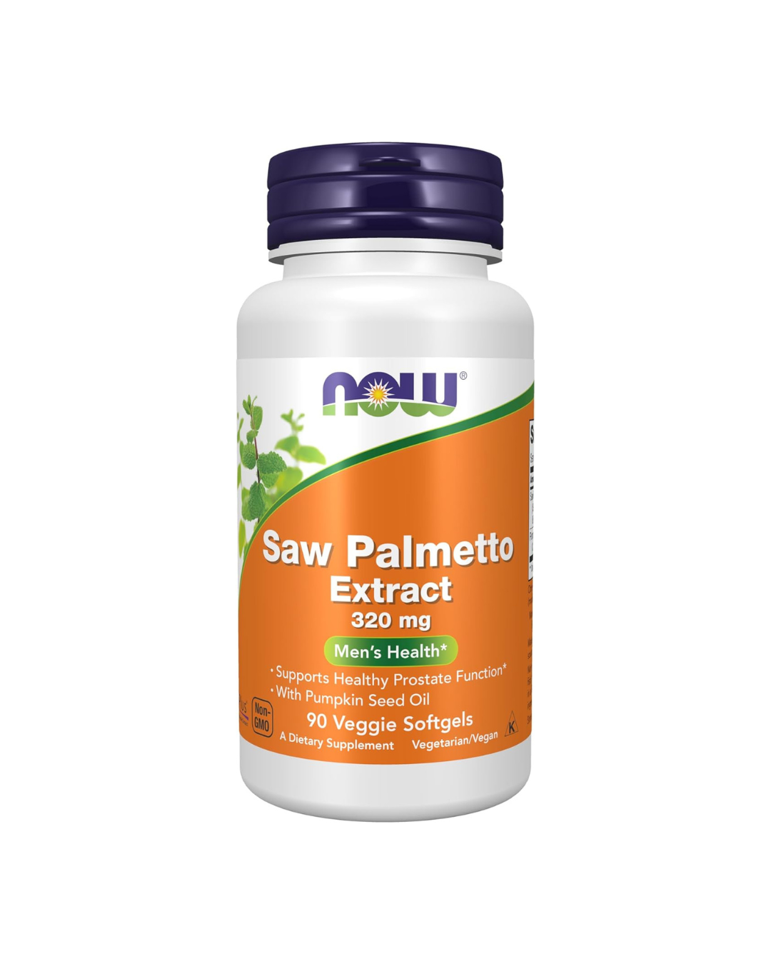 NOW Supplements Saw Palmetto Extract 320 mg with Pumpkin Seed Oil, 90 Veg Softgels
