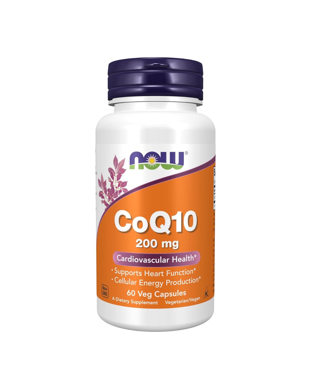 NOW Foods Supplements CoQ10 (Coenzyme Q10) 200 mg, 60 Veg Capsules