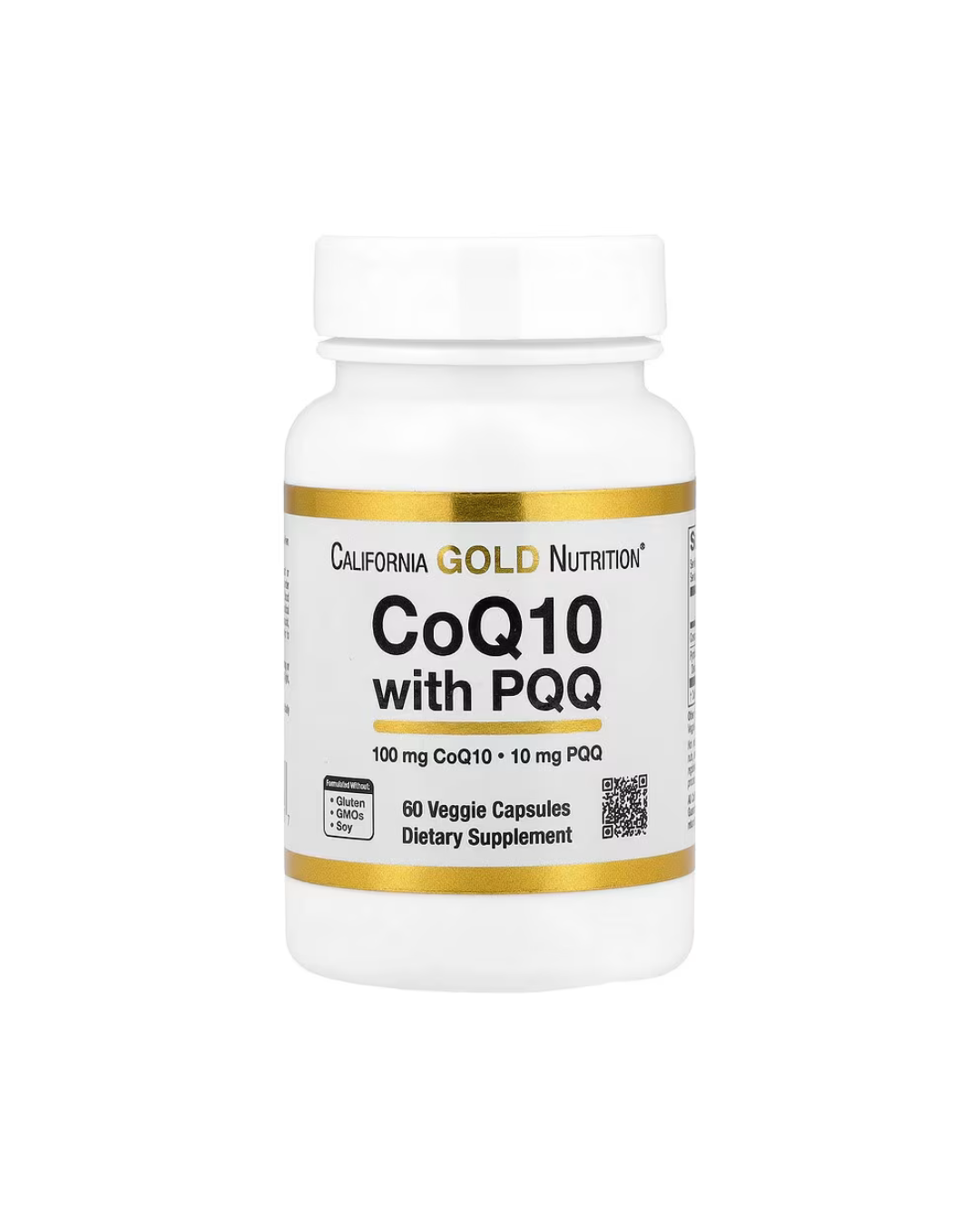 California Gold Nutrition CoQ10 with PQQ Ubiquinone USP 100 mg, 60 Veggie Capsules