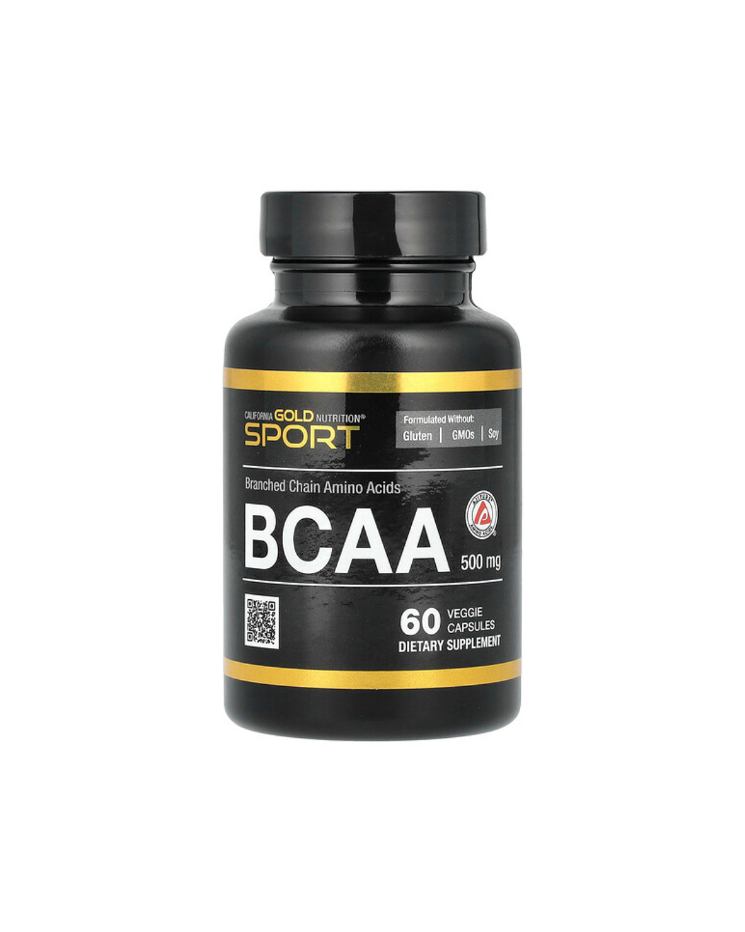 California Gold Nutrition, Sport, BCAA, AjiPure® Branched Chain Amino Acids 2:1:1 with L-Leucine, L-Isoleucine, and L-Valine, 500 mg, 60 Veggie Capsules