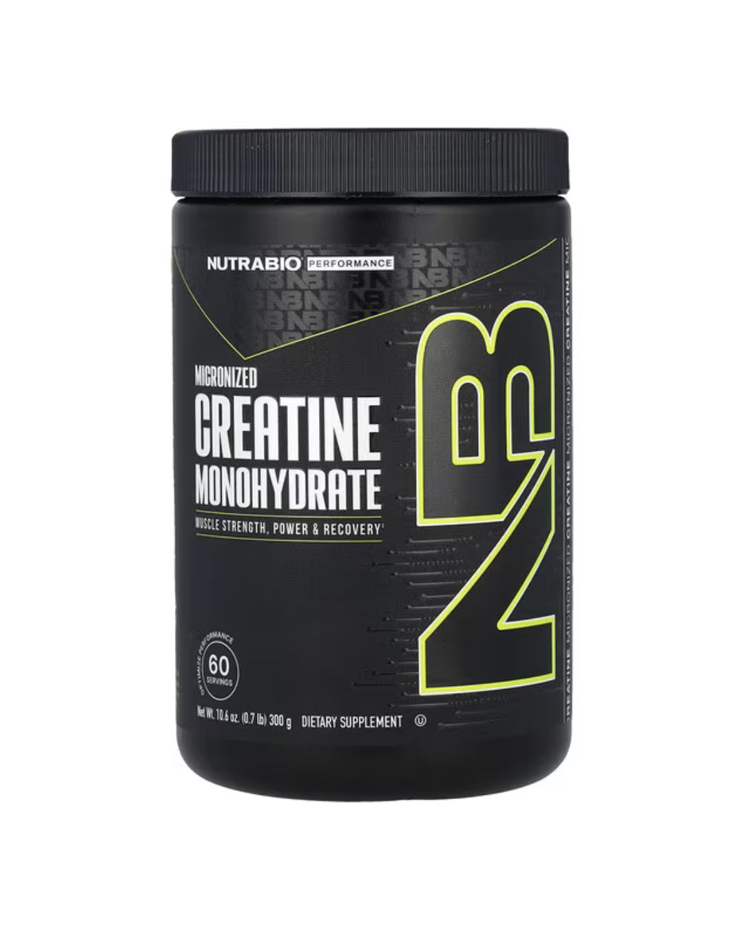 NutraBio Pure Micronized Creatine Monohydrate Powder Supplement Unflavored 300 g