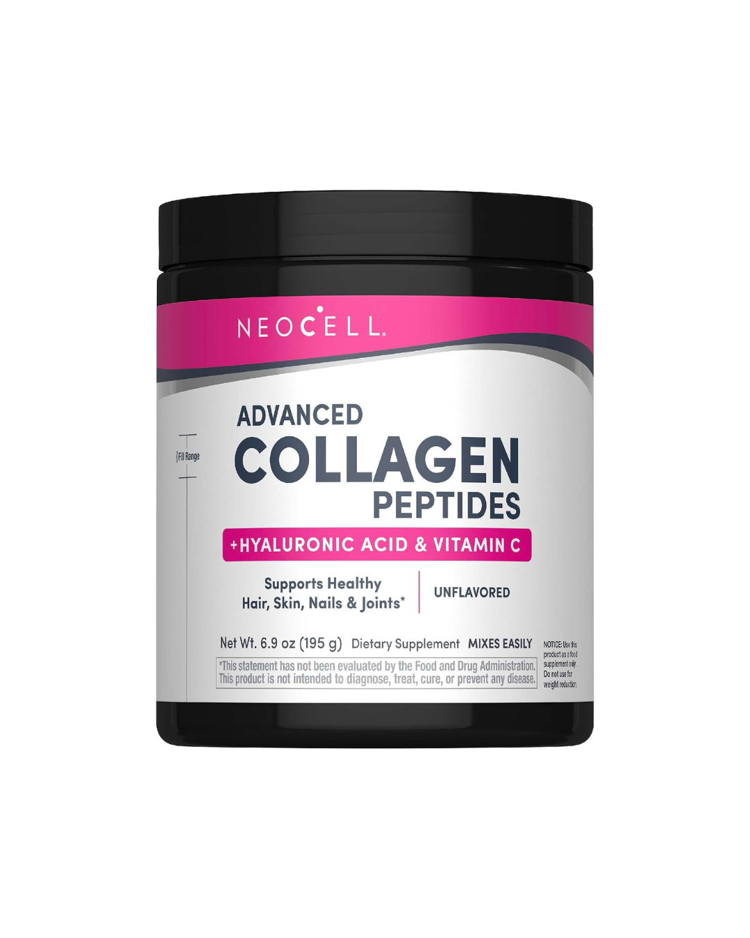 NeoCell Collagen Peptides Powder with Hyaluronic Acid, Vitamin C and Amla Extract 6.9 oz Unflavored