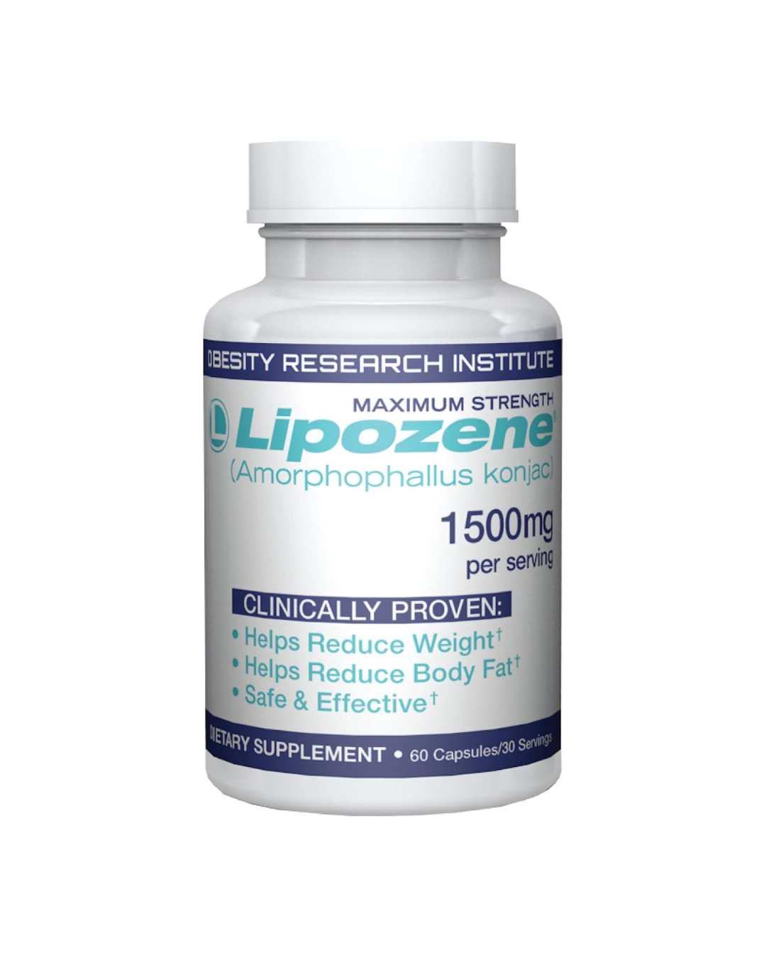 Lipozene Weight Loss Pills 1500mg Glucomannan 120 Capsule