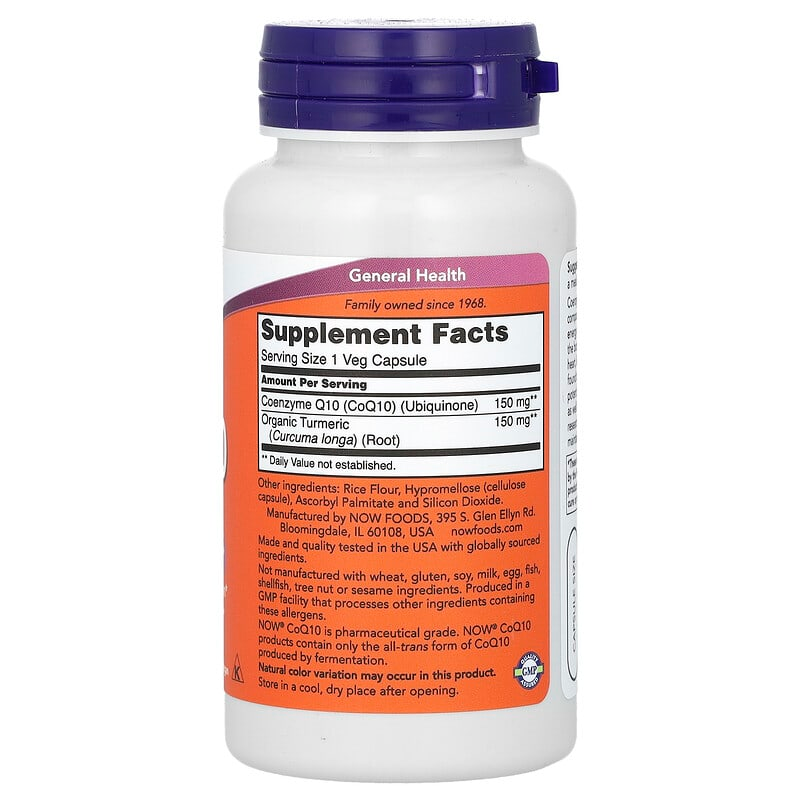 NOW Supplements, CoQ10 150 mg, 100 Veg Capsules thumbnail 3
