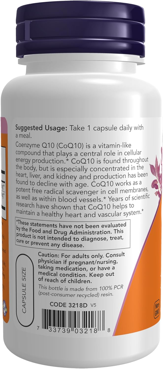 NOW Supplements, CoQ10 150 mg, 100 Veg Capsules thumbnail 2