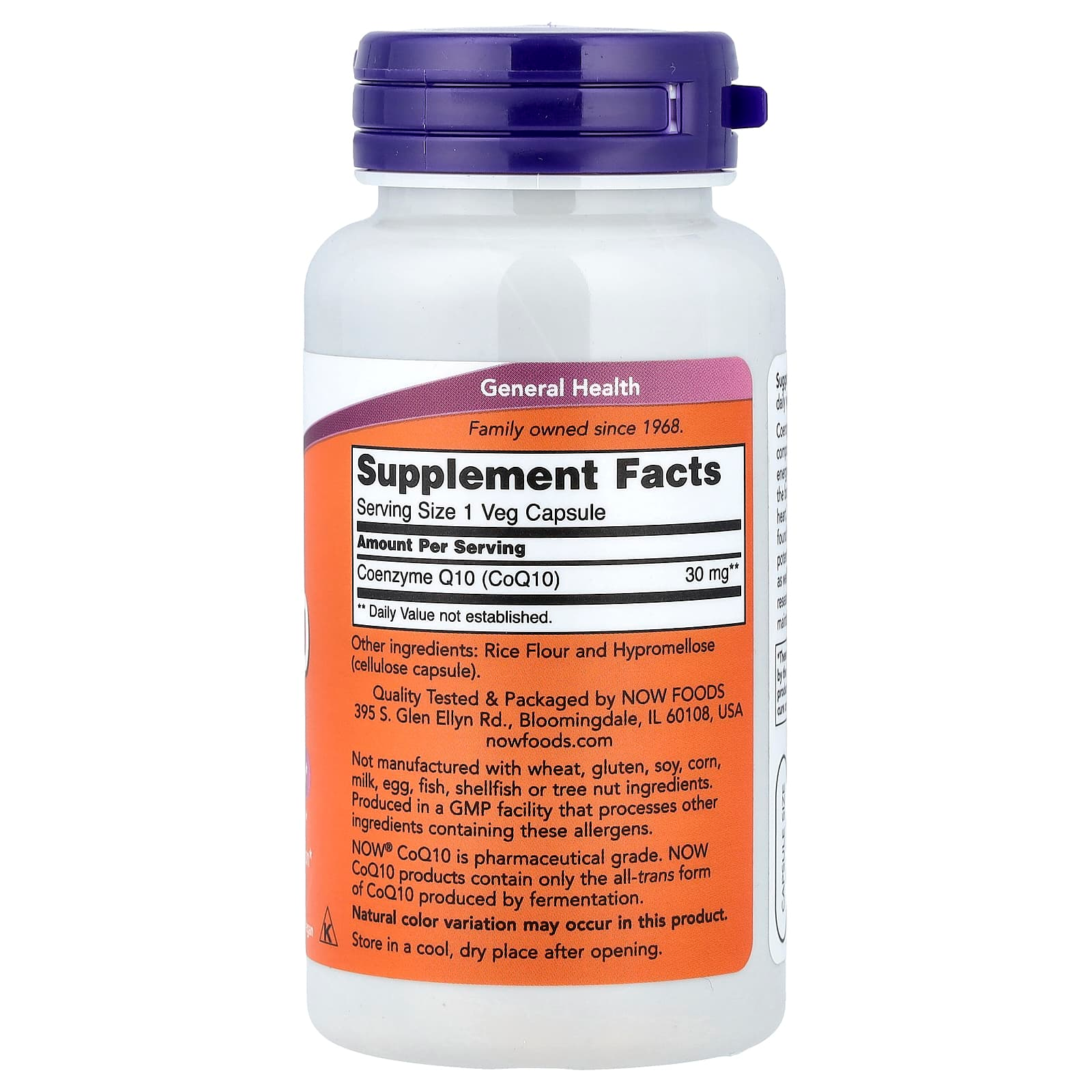 Now Foods Coq10 30mg 120 Capsules thumbnail 2