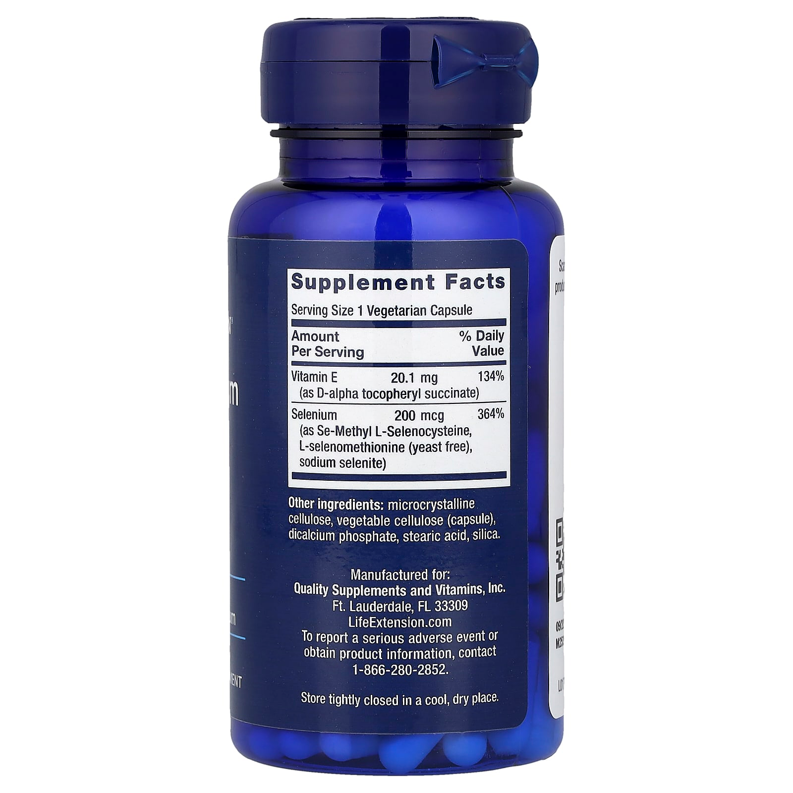 Life Extension Super Selenium Complex 200 mcg 3 Forms of Selenium, Vitamin E 100 Capsules thumbnail 5