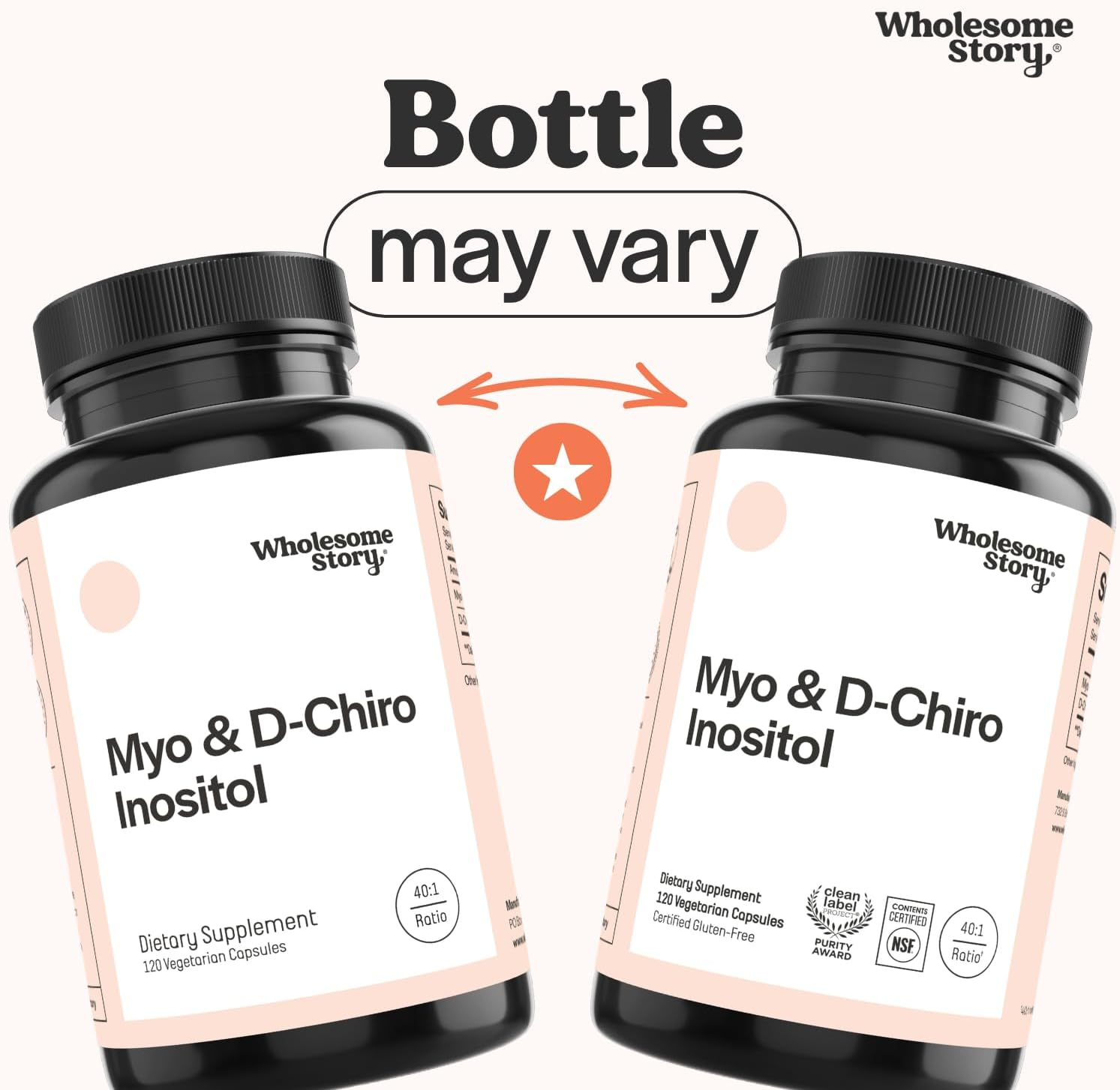 Wholesome Story Myo-Inositol &amp; D-Chiro Inositol 40:1 Ratio 120 Capsules 30 Servings thumbnail 6