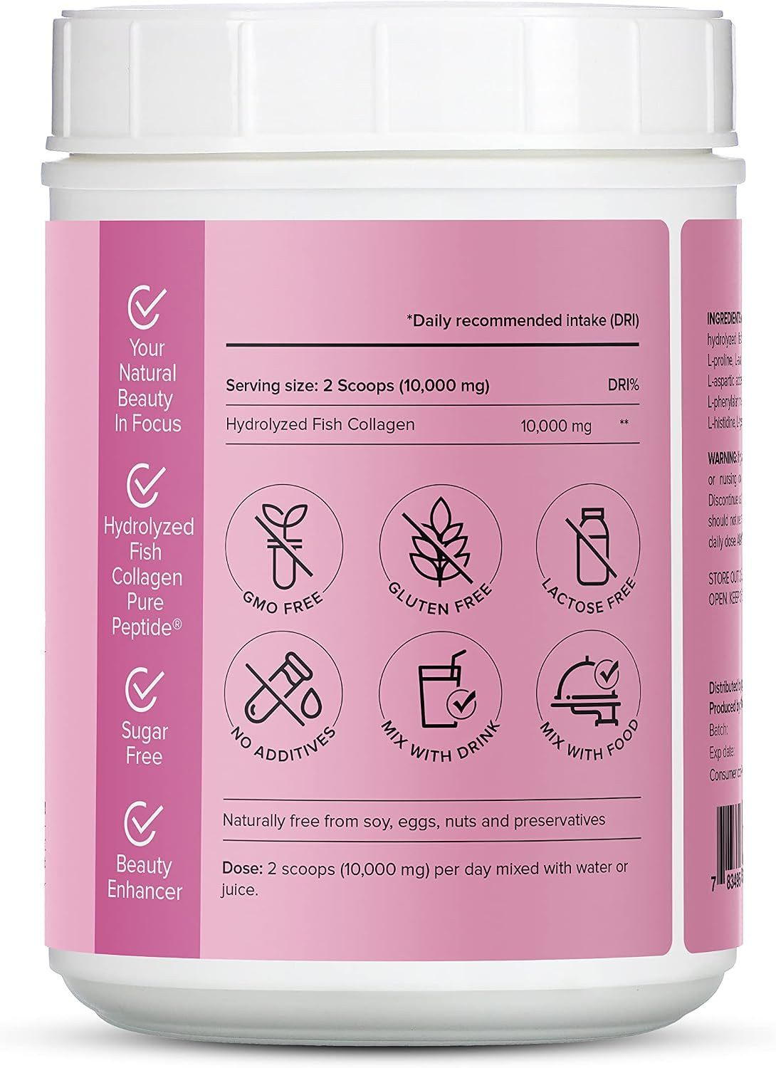 Young Life Pure Marine Collagen Peptides Swedish Hydrolyzed Fish Collagen 10000 mg Type 1&amp;3 300g thumbnail 6