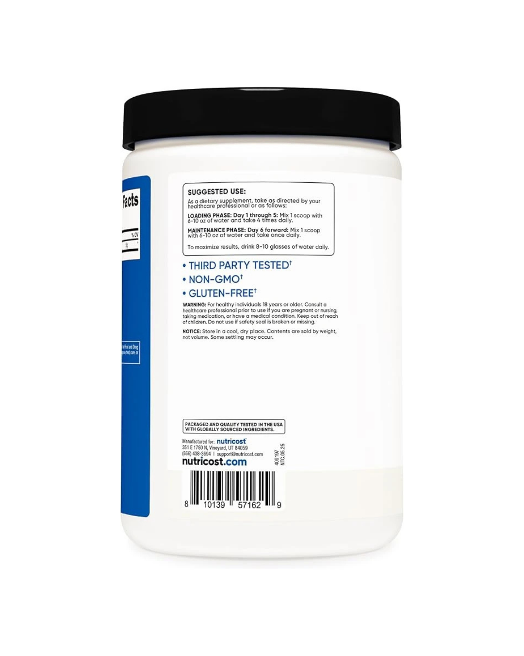 Nutricost Creatine Monohydrate Micronized Powder 300g Unflavored thumbnail 3
