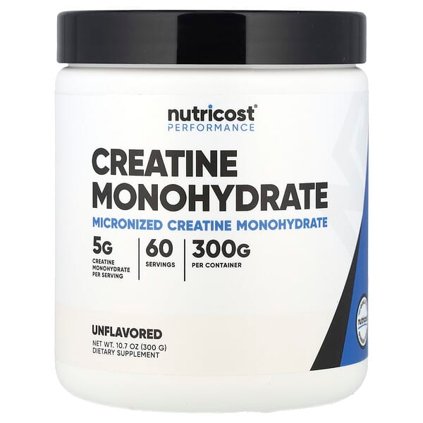 Nutricost Creatine Monohydrate Micronized Powder 300g Unflavored thumbnail 6