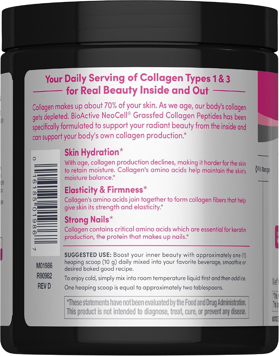 NeoCell Grassfed BioActive Collagen Peptides Powder Type I and III 200g 7 oz Unflavored thumbnail 5