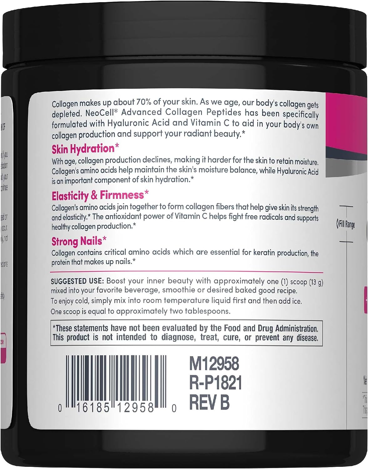 NeoCell Collagen Peptides Powder with Hyaluronic Acid, Vitamin C and Amla Extract 6.9 oz Unflavored thumbnail 6