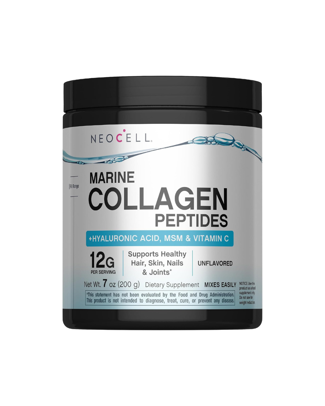 Neocell Marine Collagen Peptides + Hyaluronic Acid, MSM &amp; C 200g thumbnail 9