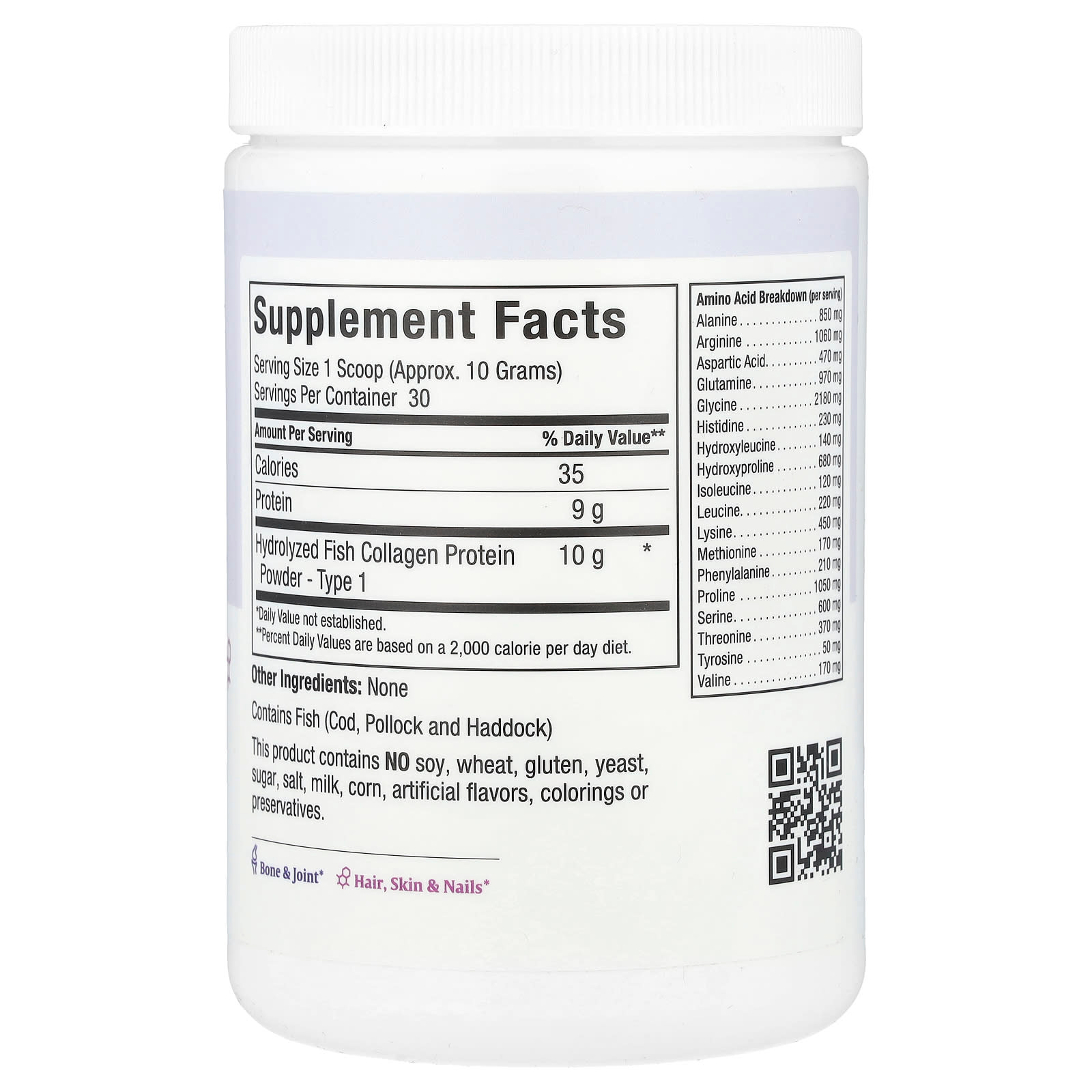 Maxi Health® Marine Collagen Peptides Powder, Type I (10.75 oz) thumbnail 5