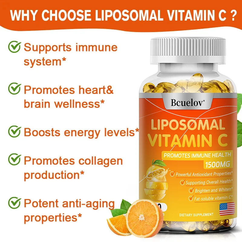 BCUELOV Liposomal Vitamin C 1500mg - 120 Capsules thumbnail 8
