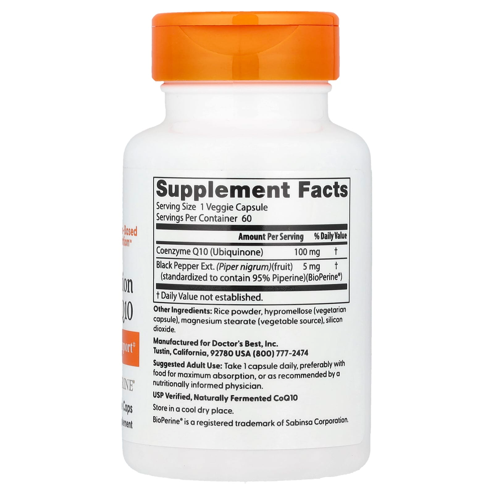 Doctor's Best High Absorption CoQ10 with BioPerine, Gluten Free, Naturally Fermented, Heart Health, Energy Production, 100 mg, 120 Count thumbnail 5