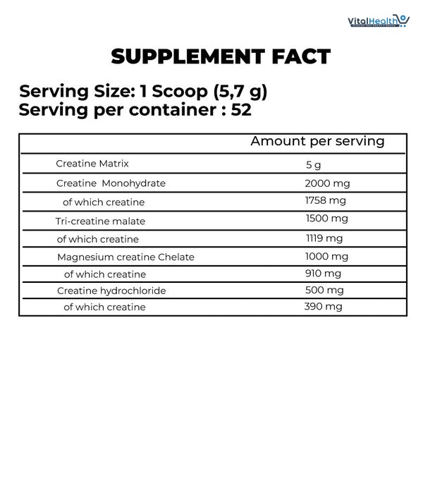 Nuclear Nutrition Synthesis Multi Creatine Complex 300 g thumbnail 4