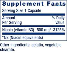 Life Extension Vitamin B3 Niacin 500 Mg - 100 Caps thumbnail 6