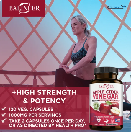 Balincer Organic Apple Cider Vinegar Capsules 120_ Support Healthy Metabolism, Promote Healthy Digestion, Weight Loss Supplement thumbnail 4