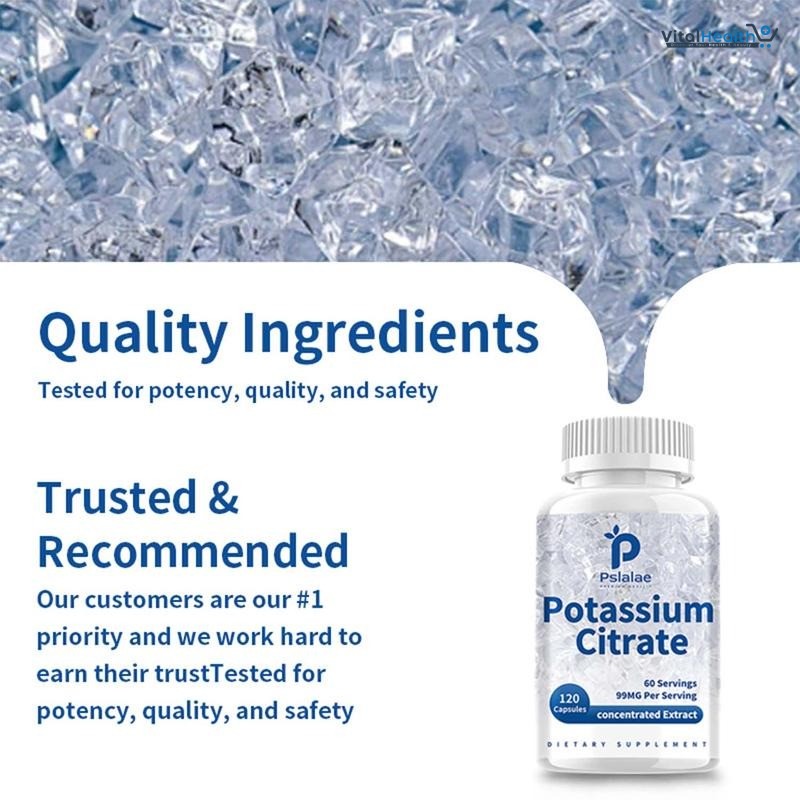 Pslalae Potassium Citrate 99 Mg Capsules Supports Electrolyte Balance and Normal PH thumbnail 2