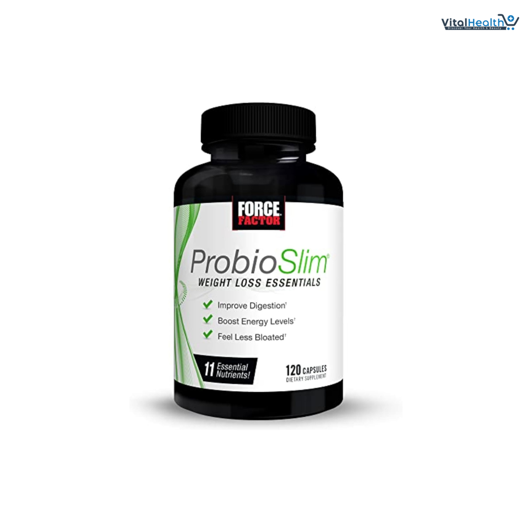ProbioSlim Weight Loss Essentials Complete Daily Digestive Health and Weight Loss Probiotic Supplement for Women and Men with Electrolytes and Green Tea Extract, Force Factor, 120 Capsules thumbnail 8