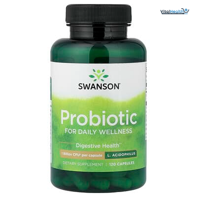 Swanson Probiotic - Digestive Health Supplement w/ 1 Billion CFU per Capsule - Natural Formula Supporting Bowel Regularity &amp; Daily Wellness - 120 Capsules thumbnail 4