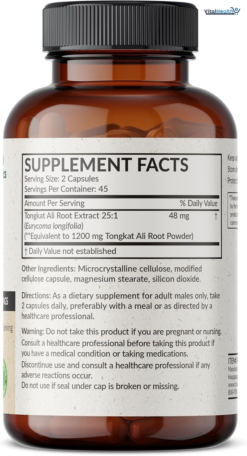 Futurebiotics Longjack Tongkat Ali Extra Strength Energy &amp; Stamina Support - Non-GMO, 90 Vegetarian Capsules thumbnail 5
