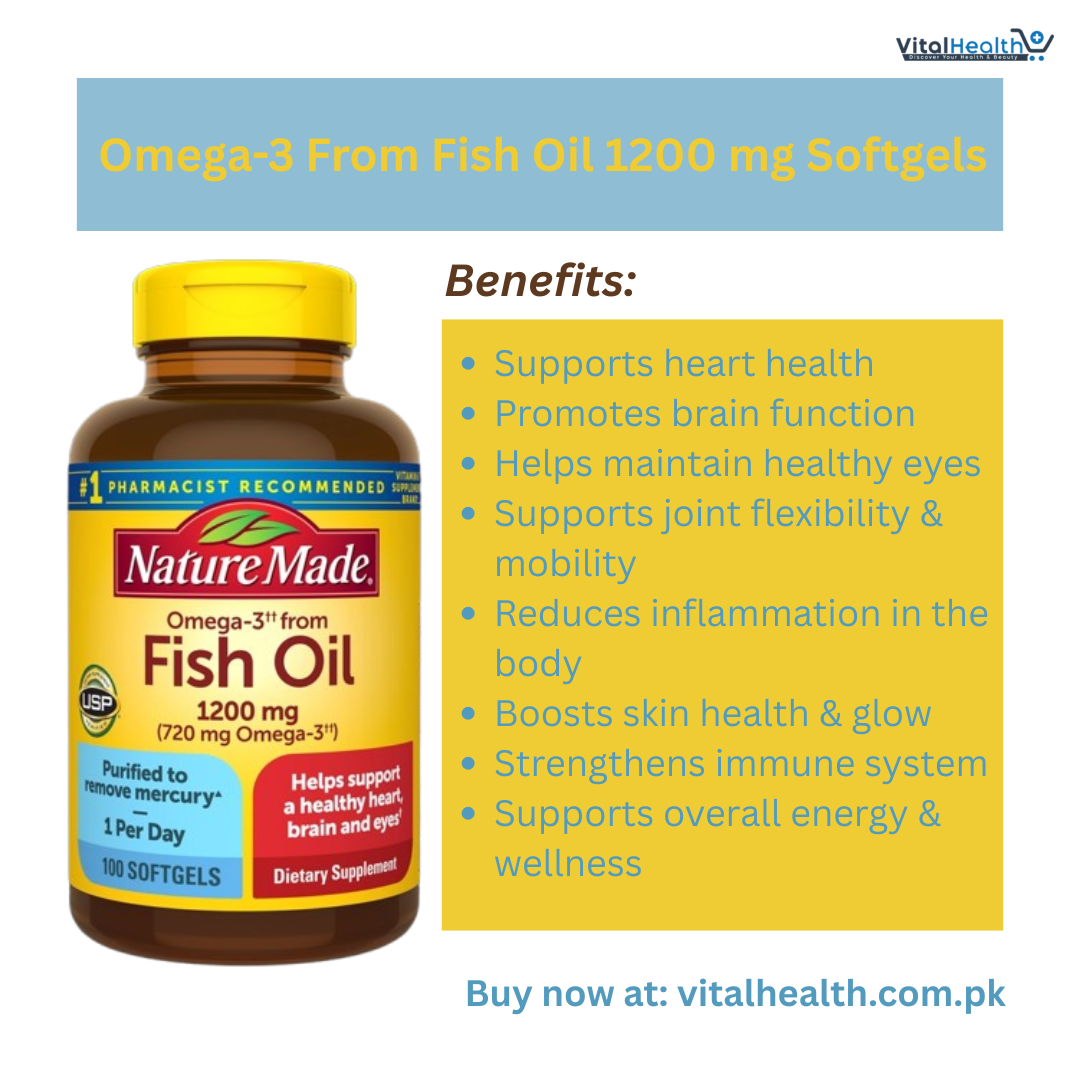 Nature Made Omega-3 Fish Oil 1200 mg 100 Softgels thumbnail 6