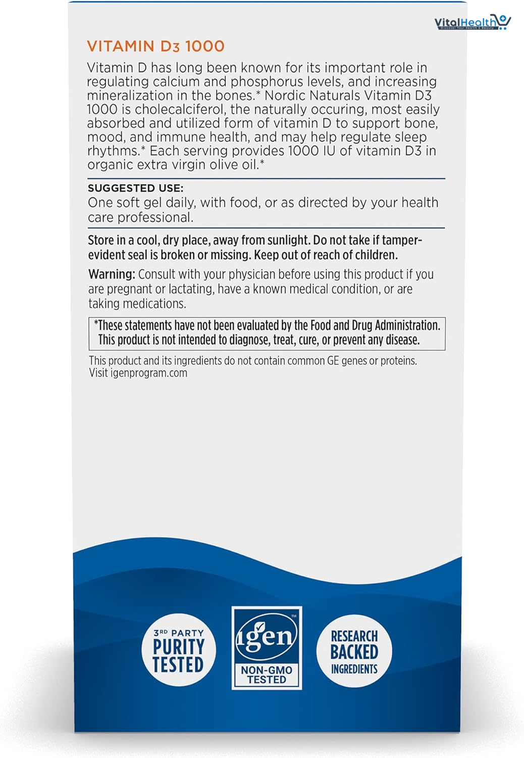 Nordic Naturals Vitamin D3 1000, Orange - 120 Mini Soft Gels - 1000 IU Vitamin D3 - Supports Healthy Bones, Mood &amp; Immune System Function - Non-GMO - 120 Servings thumbnail 5