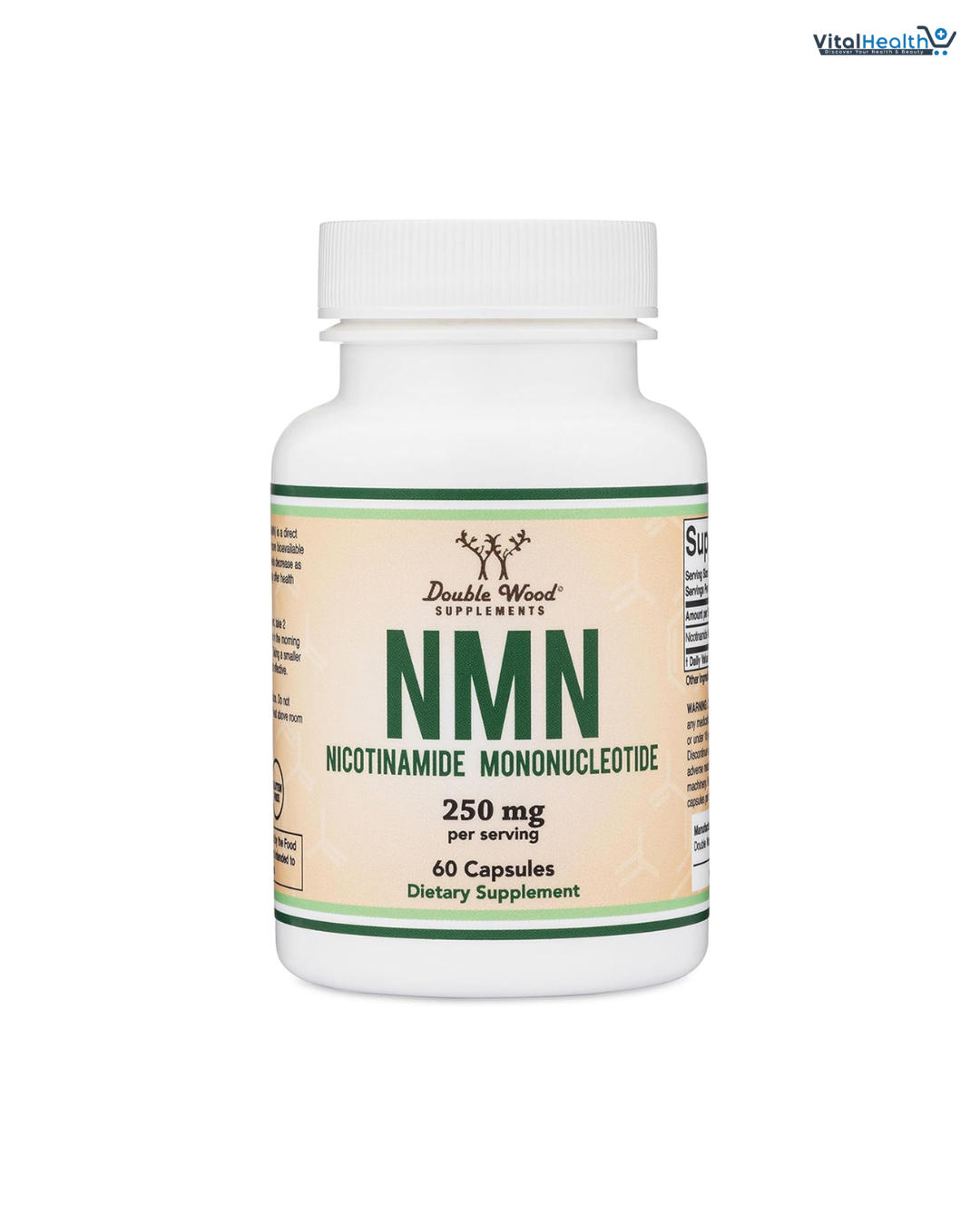 Double Wood Supplements NMN (Nicotinamide Mononucleotide) 250mg, 60 Capsules - 30 Servings, Gluten Free thumbnail 6