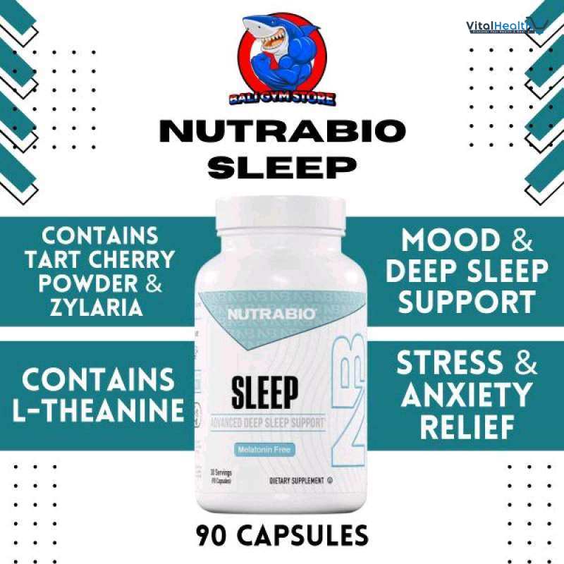 NutraBio Sleep - Advanced Deep Sleep Supplement - Restorative Natural Sleep Aid, Reduces Restlessness - Melatonin Free Sleep Aid - 30 Servings- 90 Capsules thumbnail 7