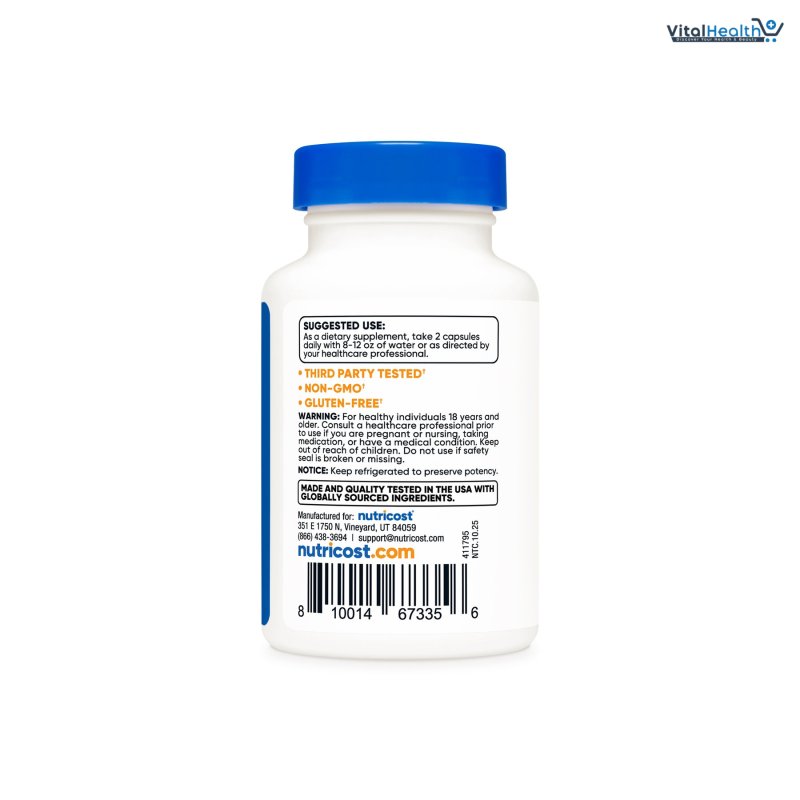 Nutricost NMN (Nicotinamide Mononucleotide) 500mg, 60 Capsules thumbnail 4