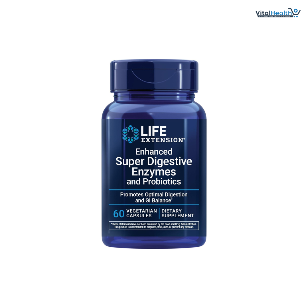 Life Extension Enhanced Super Digestive Enzymes and Probiotics B. coagulans Probiotic, 10 Digestive Enzymes – 60 Capsules thumbnail 8