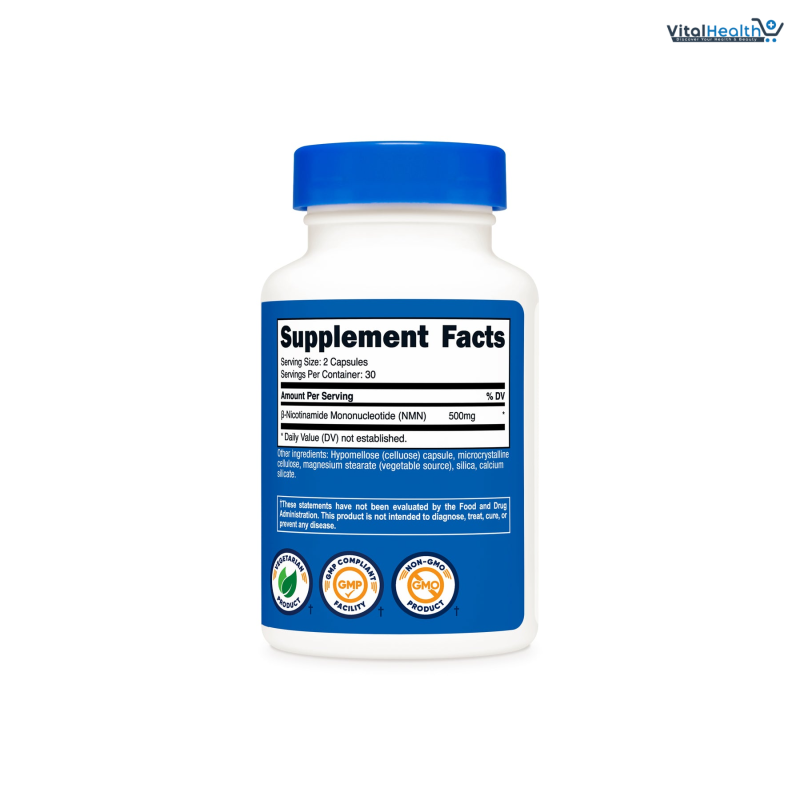 Nutricost NMN (Nicotinamide Mononucleotide) 500mg, 60 Capsules thumbnail 3