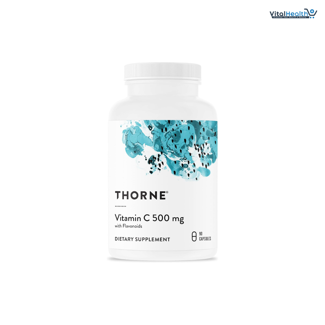 THORNE - Vitamin C 500 mg - Blend of Vitamin C and Citrus Bioflavonoids from Oranges - Supports Immune System, Cellular Energy Production &amp; Collagen Production* - Third-Party Certified - 90 Servings thumbnail 7
