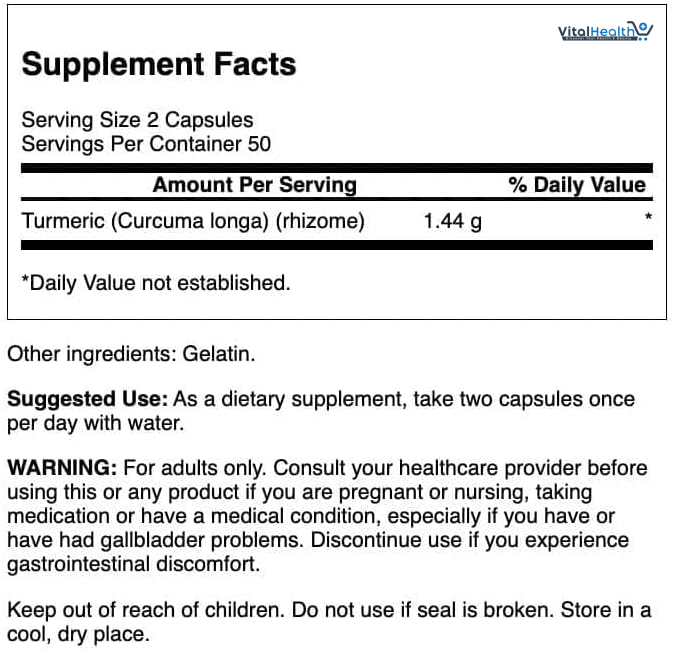 Swanson Full Spectrum Turmeric - Herbal Supplement Supporting Joint Health &amp; Mobility - Natural Formula Supporting Digestive Health - (100 Capsules, 720mg Each) thumbnail 3