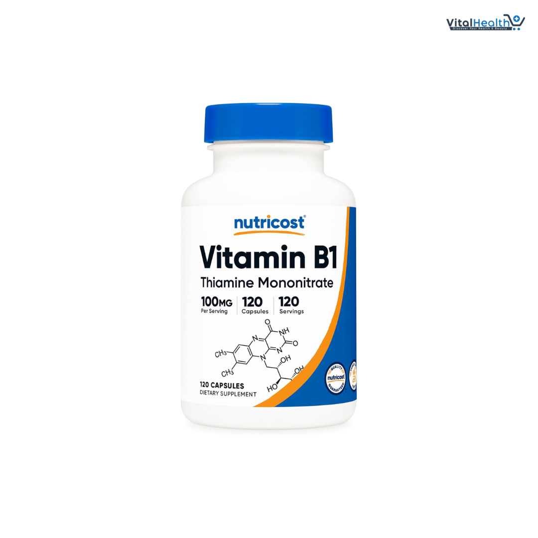 Nutricost Vitamin B1 (Thiamine) 100mg, 120 Capsules - Gluten Free and Non-GMO thumbnail 4