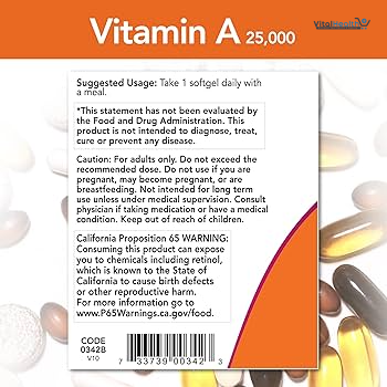 NOW Foods Vitamin A 7,500 mcg (25,000 IU), 100 Softgels thumbnail 3