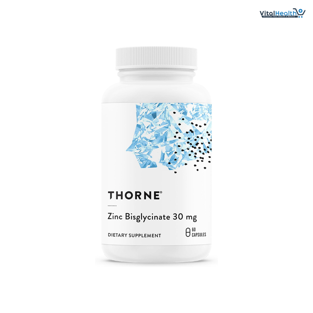 THORNE Zinc Bisglycinate 30 mg 60 Capsules thumbnail 5