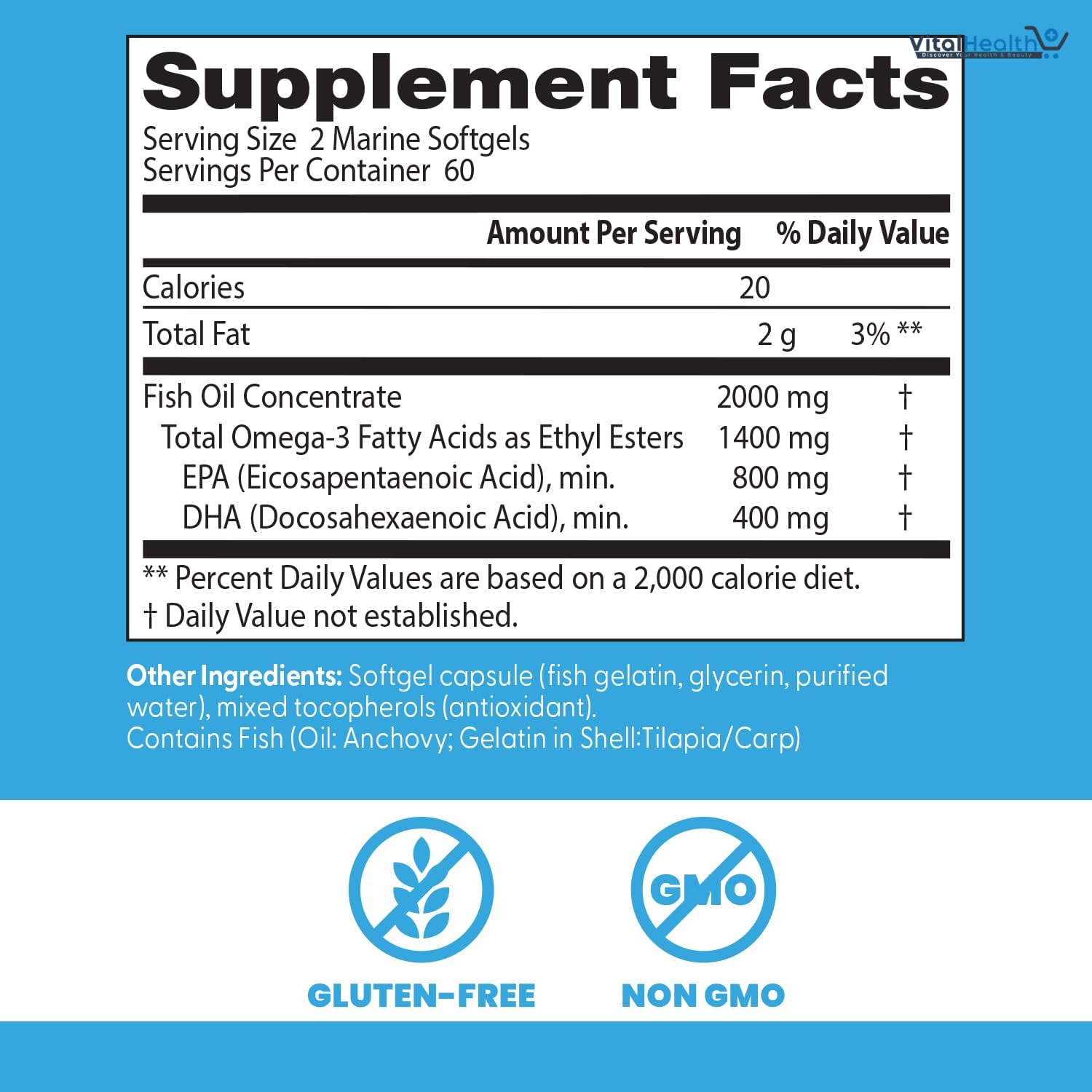 Doctors Best Purified &amp; Clear Omega 3 Fish Oil with Goldenomega, Supports Heart, Eye, Brain, &amp; Joint Health, Non-GMO, Gluten Free 120 Marine Softgels thumbnail 4