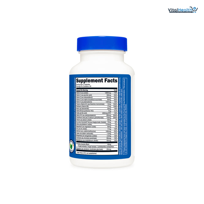 Nutricost Multivitamin with Probiotics 120 Vegetarian Capsules thumbnail 2