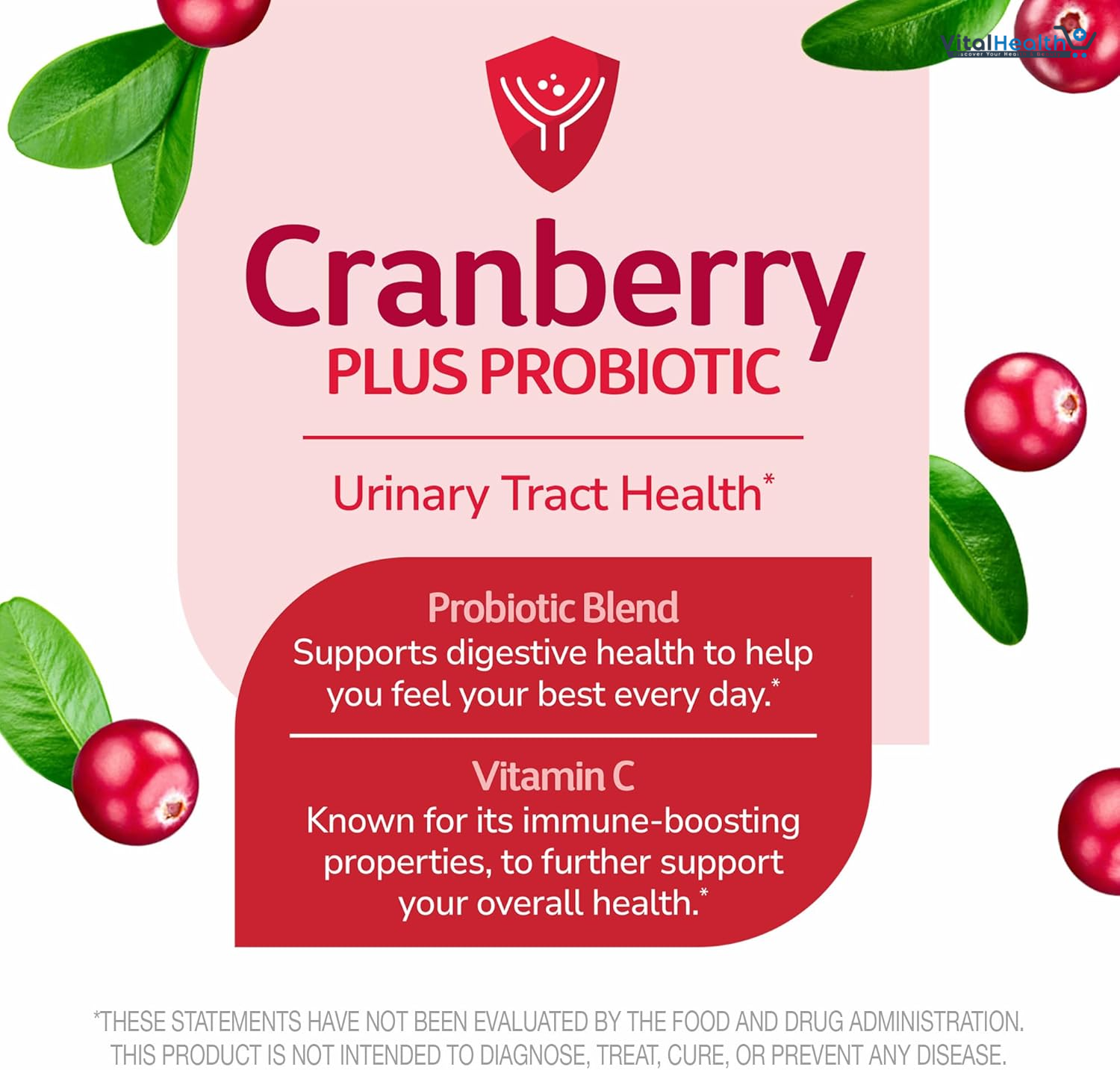 21st Century Cranberry Plus Probiotic Tablets, 60 Count thumbnail 3