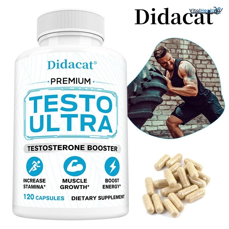 Didacat Testoultra Capsules 120 Count _ Testosterone Enhancer thumbnail 6