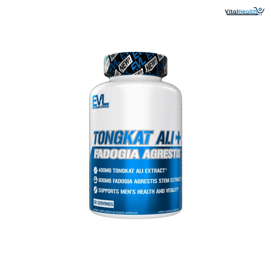 Evlution Nutrition Tongkat Ali + Fadogia Agrestis - Men’s Health + Vitality Support - 400mg Tongkat Ali + 600mg Fadogia Agrestis Stem Extract - Workout Supplement - Vegetarian Capsules - 30 Servings thumbnail 6