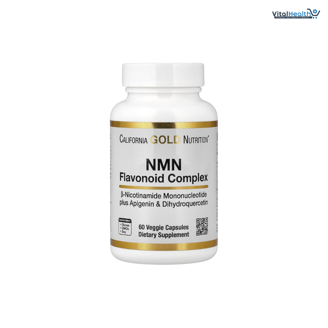 California Gold Nutrition, NMN Flavonoid Complex with Apigenin and Dihydroquercetin, 60 Veggie Capsules thumbnail 4