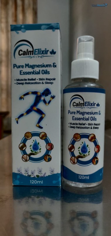 CalmElixir Magnesium Spray With Essential Oils For Muscle Relief Skin Repair Relaxation 120ml thumbnail 2