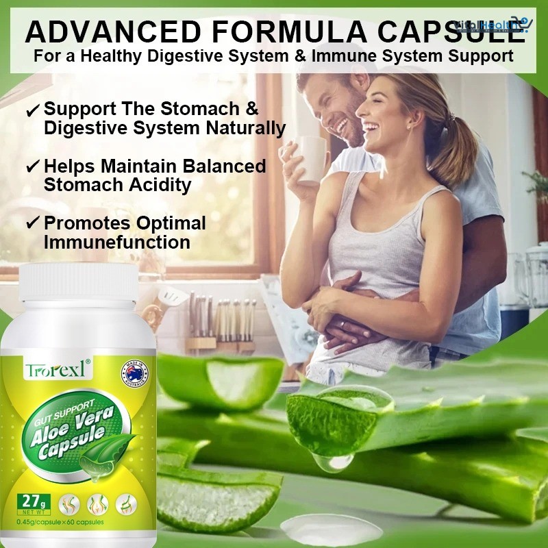 Trorexl Aloe Vera Appetite Reduction Vegan Capsules Gut Support Weight Loss For Men &amp; Women _ 60 Count thumbnail 3