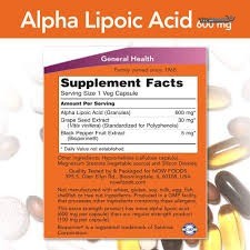 NOW Foods Supplements, Alpha Lipoic Acid 100 mg with Vitamins C &amp; E, Free Radical Scavenger thumbnail 2